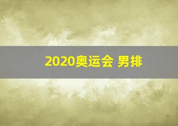 2020奥运会 男排